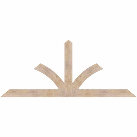 Ekena Millwork Richland Smooth Timber Gable Bracket, Douglas Fir, 96"W x 40"H x 1 1/2"D x 5 1/2"F, 10/12 Pitch GBW096X40X0206RIC00SDF